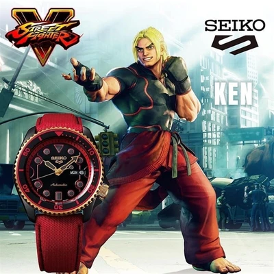 SEIKO 5 Limited Edition STREET FIGHTER V KEN SRPF20k1MONTRE HOMME