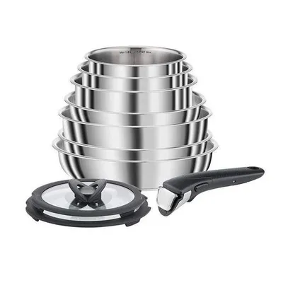 Seb Batterie De Cuisine 10 Pièces Inox Tous Feux Dont Induction Compact – L953sa04